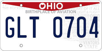 OH license plate GLT0704