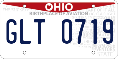 OH license plate GLT0719