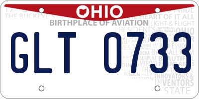 OH license plate GLT0733