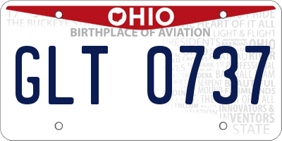OH license plate GLT0737