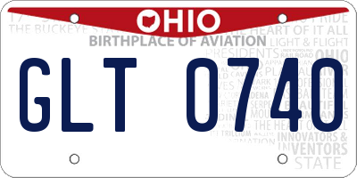 OH license plate GLT0740