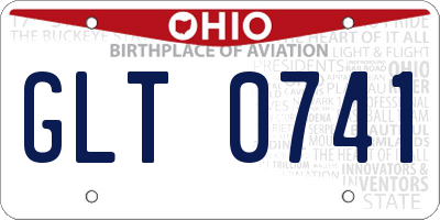 OH license plate GLT0741