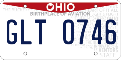 OH license plate GLT0746