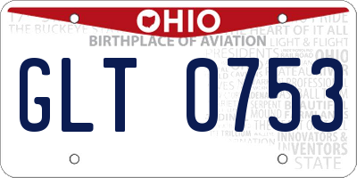OH license plate GLT0753