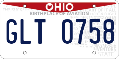 OH license plate GLT0758