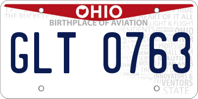 OH license plate GLT0763