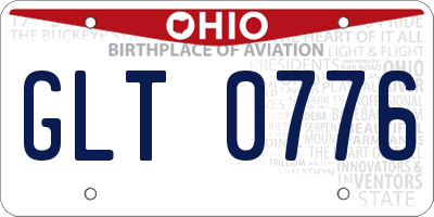 OH license plate GLT0776