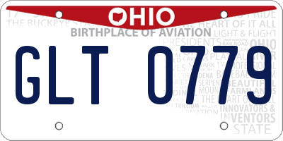 OH license plate GLT0779