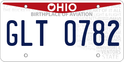 OH license plate GLT0782