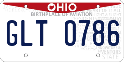 OH license plate GLT0786
