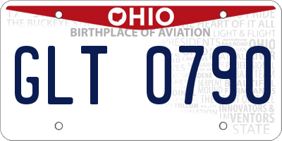 OH license plate GLT0790