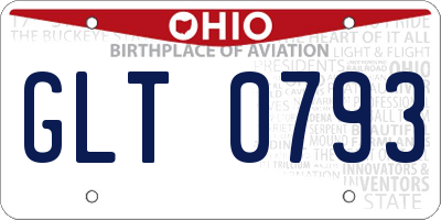 OH license plate GLT0793