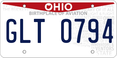 OH license plate GLT0794