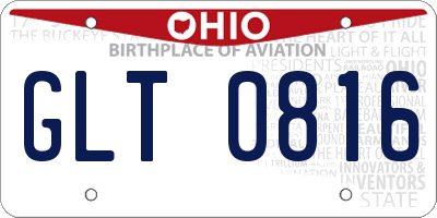 OH license plate GLT0816