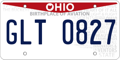 OH license plate GLT0827