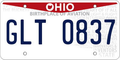 OH license plate GLT0837