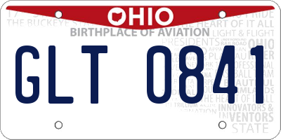 OH license plate GLT0841