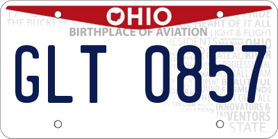 OH license plate GLT0857