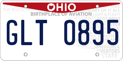 OH license plate GLT0895