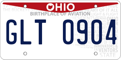 OH license plate GLT0904