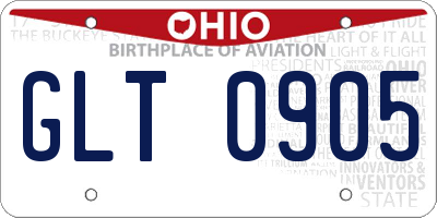 OH license plate GLT0905