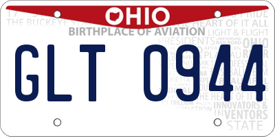 OH license plate GLT0944