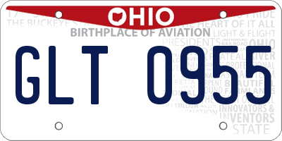 OH license plate GLT0955