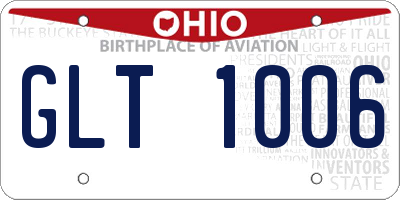 OH license plate GLT1006