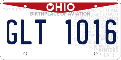 OH license plate GLT1016
