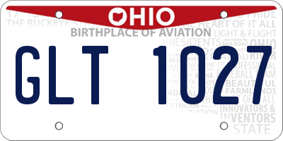 OH license plate GLT1027