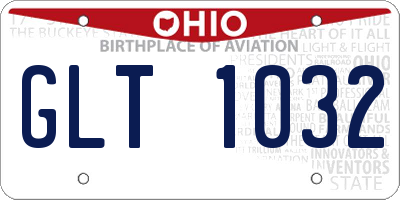 OH license plate GLT1032