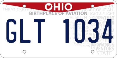 OH license plate GLT1034