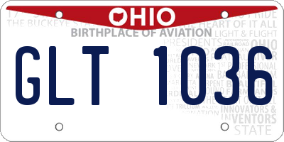 OH license plate GLT1036