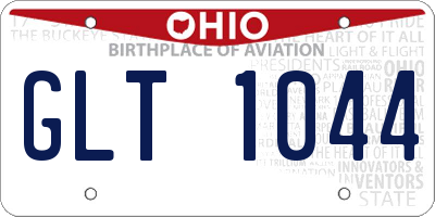 OH license plate GLT1044