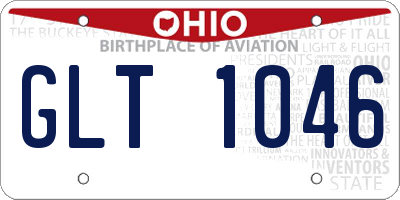 OH license plate GLT1046
