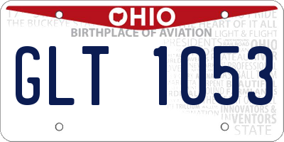 OH license plate GLT1053