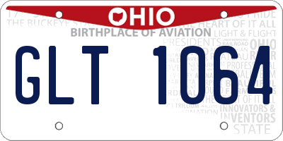 OH license plate GLT1064