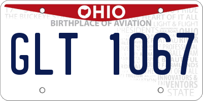 OH license plate GLT1067