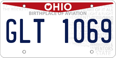 OH license plate GLT1069