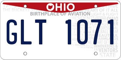 OH license plate GLT1071