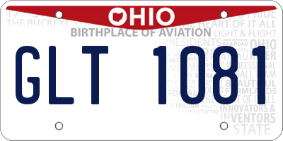 OH license plate GLT1081