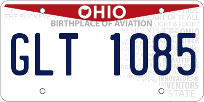 OH license plate GLT1085
