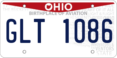 OH license plate GLT1086