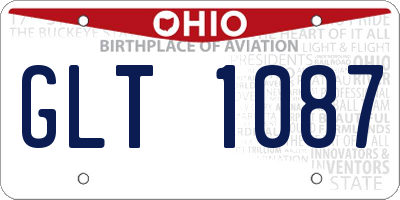OH license plate GLT1087