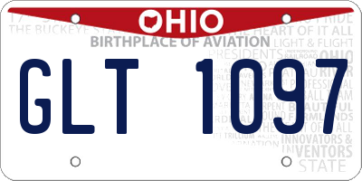 OH license plate GLT1097