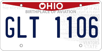OH license plate GLT1106
