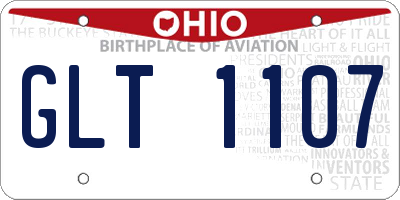 OH license plate GLT1107