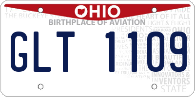 OH license plate GLT1109