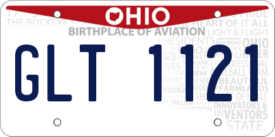 OH license plate GLT1121