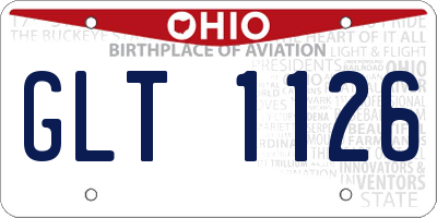 OH license plate GLT1126